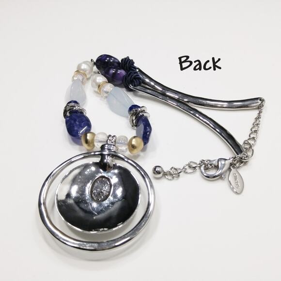 Chico's Purple Cool Tones Pendant Necklace, 20 Inches - Picture 7 of 8